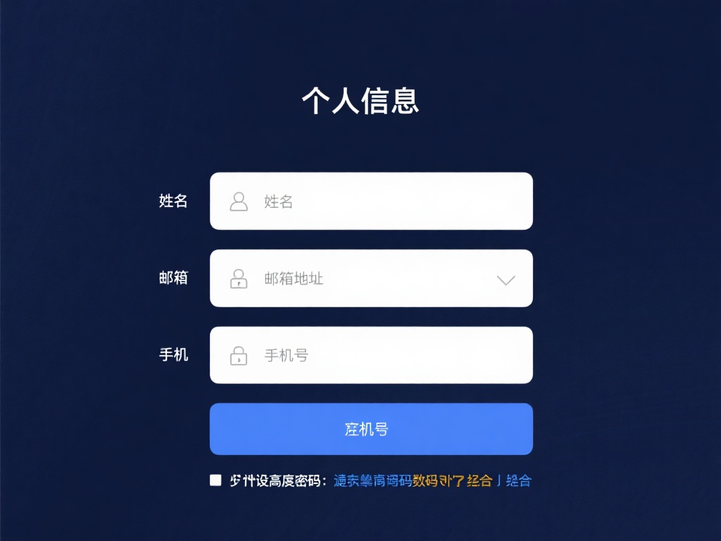 填写个人信息：按提示输入姓名、邮箱地址、手机号等必